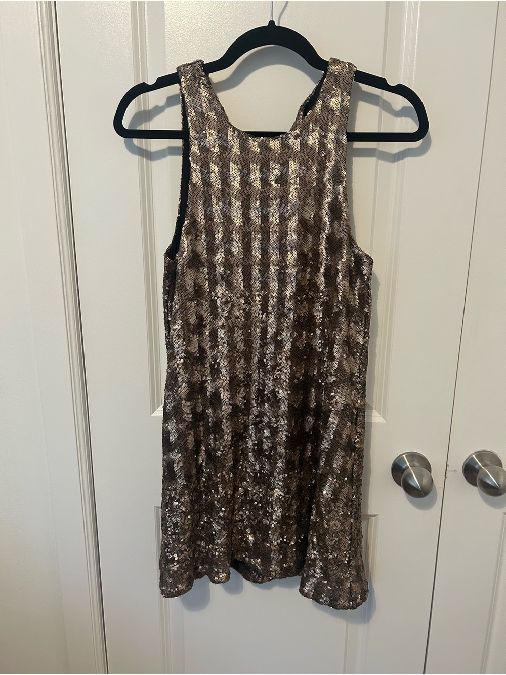 Talula Bronze Sequin Dress - XS